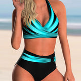 Victoria | Bikini-Set mit Kreuzdetail und Print
