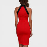 Ivana | Schwarz-weiße Midi-Kleid