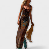 Zahlung - Einzigartiges Midi-Kleid mit Kragen