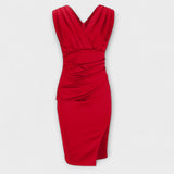 Desi - Kleid mit V-Ausschnitt und Schlitz