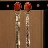Vintage Onyx Boho Ohrringe