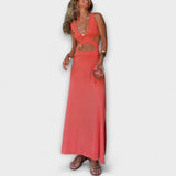 Ella - Tie-Dye Kleid mit V-Ausschnitt Eleanor
