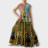 Amara - Plissierte Robe mit Tiermuster