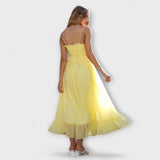 Celine - Ärmelloses Midi-Kleid mit Volants