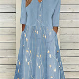 Elise™ - Blumen Zweiteiliges Midi-Kleid