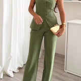 BRIA™ - Strapless Zweiteiliges Set mit Knöpfen