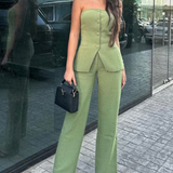 BRIA™ - Strapless Zweiteiliges Set mit Knöpfen