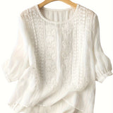 Josie™ - Frauen Bestickte Bluse