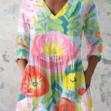 Helene | Lange Bluse mit V-Ausschnitt