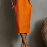 Silvia – Ärmelloses Kleid mit Rundhalsausschnitt und Seitentaschen