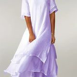 Vivienne™ - Elegantes Baumwoll-Langkleid