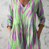 Oceane | Lange Bluse mit V-Ausschnitt