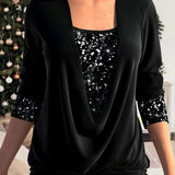 Kiara™ - Langärmeliges Shirt mit Pailletten