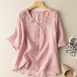 Kristi™ | Retro-inspirierte Bluse mit Knopf-Details