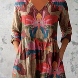 Sarah | Lange Bluse mit V-Ausschnitt