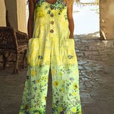 Hilary™ - Schicker Vintage Lockere Blumenoverall