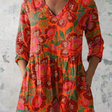 Marion | Lange Bluse mit V-Ausschnitt