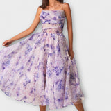 Elegantes Midi-Kleid aus Chiffon