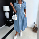 Alissa™ - Trendy Denim Kleid