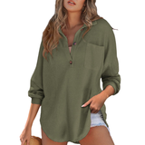 KATHRYN™ – Luftige V-Ausschnitt Knopf-Bluse
