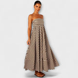 Maxi Kleid Nocturnal Charm mit Volants