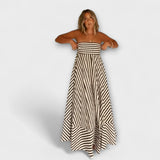 Maxi Kleid Nocturnal Charm mit Volants