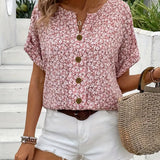 Cindy™ | Bluse mit floralem Druck und abgestuftem Kragen