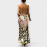 Ayla - Maxikleid ohne Ärmel mit floralem Muster