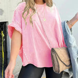 Isabelle™ - Oversized T-Shirt mit Nieten