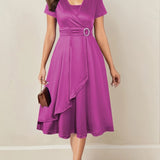 Hilda™ - Elegantes Abendkleid mit Strass-V-Ausschnitt