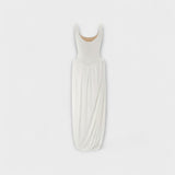 Maxi-Kleid mit drapierter Rock und seitlichem Schlitz