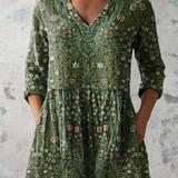 Julie | Lange Bluse mit V-Ausschnitt
