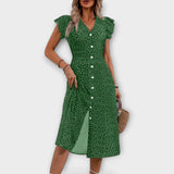 Elegantes Midi-Kleid mit Punkten