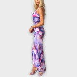 Pia - Maxikleid mit asymmetrischen Rüschen