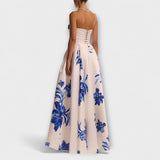 Rosalie - Maxikleid mit Blumenmuster und schulterfreien Trägern