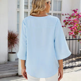 Carmen - V-Ausschnitt Bluse
