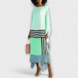 Elenora - Geometrischer Kaftan mit lässigem Schnitt