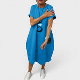 Nicole | Midi Kleid mit Taschen