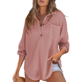 KATHRYN™ – Luftige V-Ausschnitt Knopf-Bluse