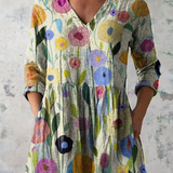 Louise | Lange Bluse mit V-Ausschnitt