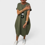 Nicole | Midi Kleid mit Taschen