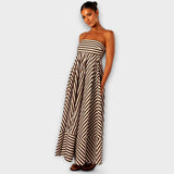 Maxi Kleid Nocturnal Charm mit Volants