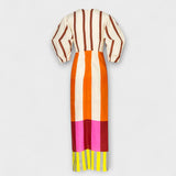Kaya - Maxikleid mit Dekolleté und Puffärmeln