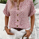 Cindy™ | Bluse mit floralem Druck und abgestuftem Kragen
