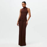 Calista - Elegante Maxikleider mit Knoten, aus zartem Chiffon gefertigt
