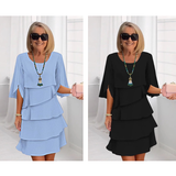 Chic Schichtkleid mit Puffärmeln für Frauen