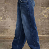 Jeans mit mittelhohem Bund und gerader Passform