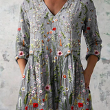 Amelie | Lange Bluse mit V-Ausschnitt