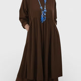 Dora | Midi-Kleid mit fließendem Schnitt und doppeltem Saum