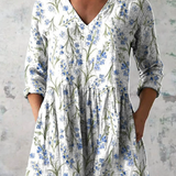 Jeanne | Lange Bluse mit V-Ausschnitt